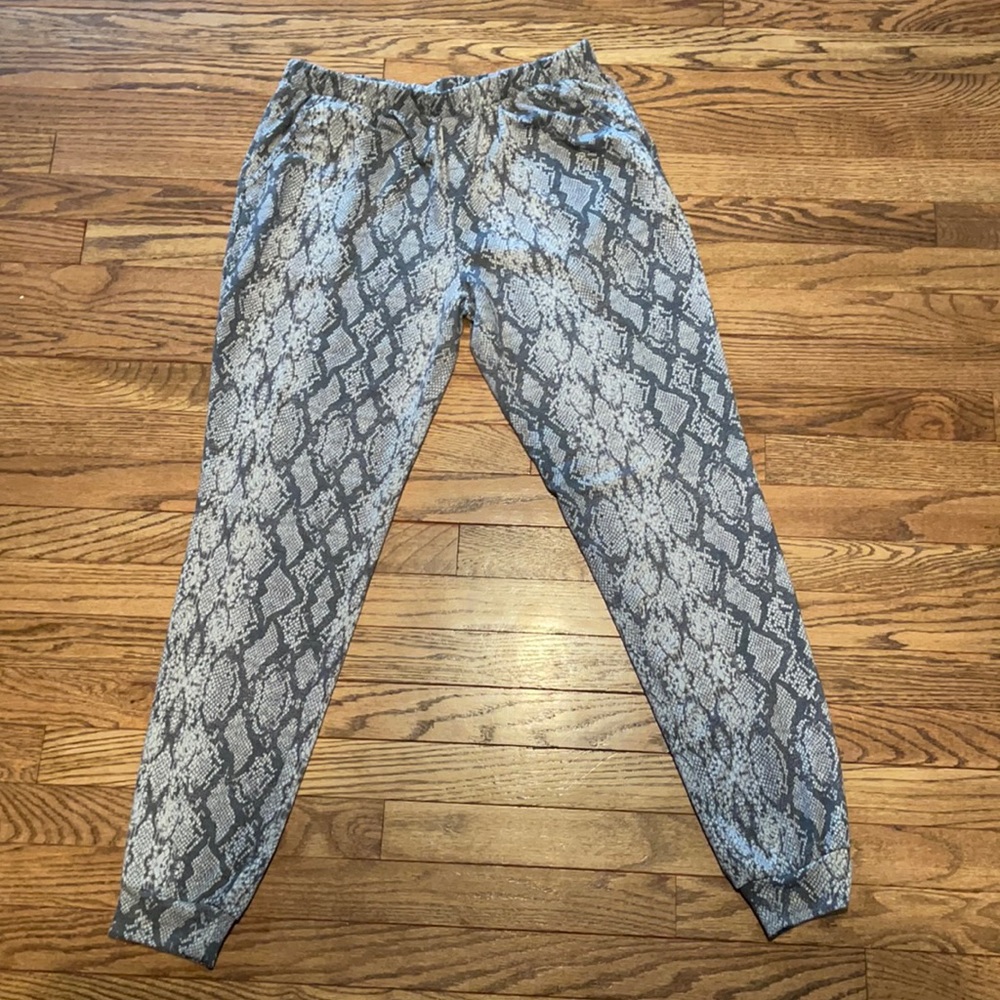 Snakeskin joggers